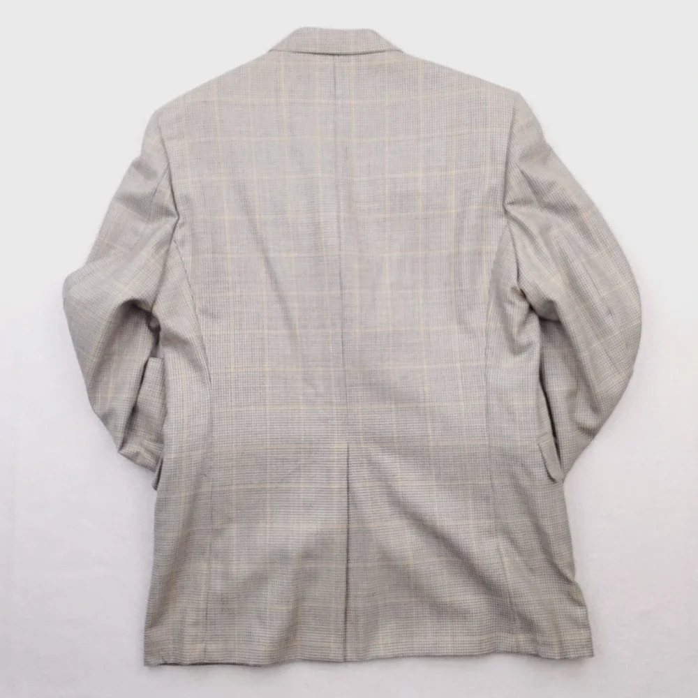 Corporate Image Blazer Mens 42L Black Yellow Houndstooth Windowpane Sport Coat‎